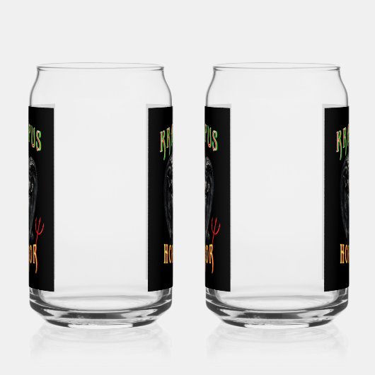 Krampus Horror Blikvorm Glas (Rechts)