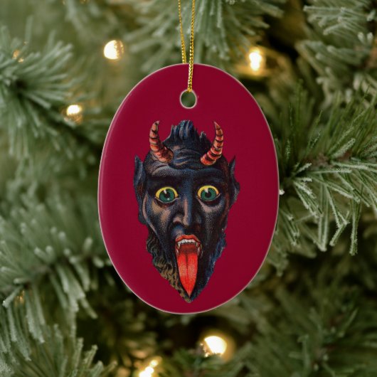 Krampus  illustratie Krampusnacht Keramisch Ornament (Boom)