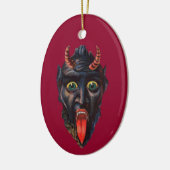 Krampus  illustratie Krampusnacht Keramisch Ornament (Links)