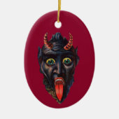 Krampus  illustratie Krampusnacht Keramisch Ornament (Voorkant)