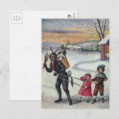 Krampus Inname van kinderen Briefkaart (Voorkant / Achterkant)