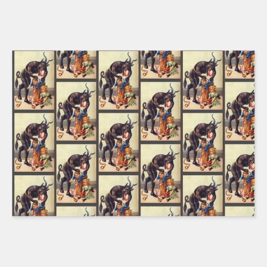 Krampus inpakpapier set 1 (Voorkant 2)