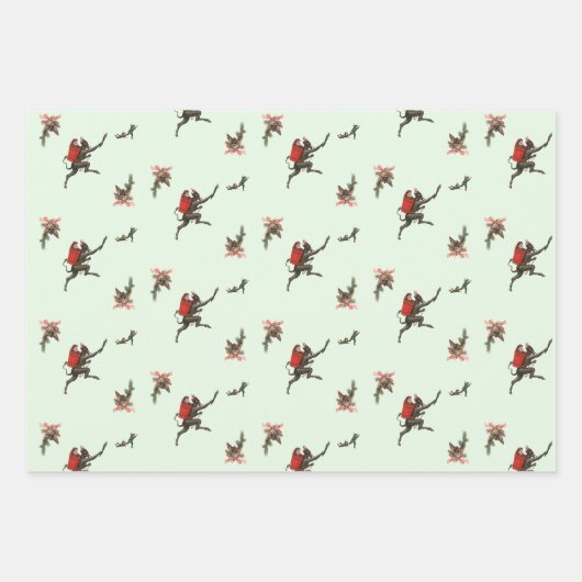 Krampus inpakpapier set 1 vel (Voorkant)