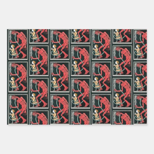 Krampus inpakpapier set 2 (Voorkant 3)