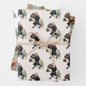 Krampus inpakpapier set 3 vel (In situ)