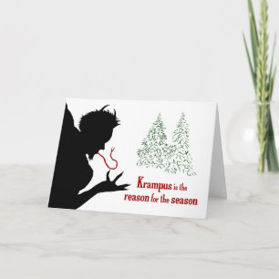 Krampus is de reden voor het seizoen Wenskaart Feestdagen Kaart