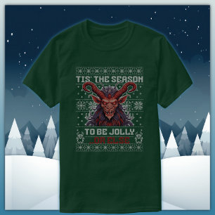Krampus is het seizoen om vrolijk of anders te zij t-shirt