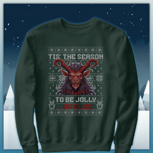 Krampus is het seizoen om vrolijk of anders te zij trui