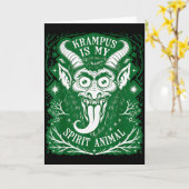 Krampus Is Mijn Favoriete Dier Duitse Folklore Voo Kaart (Gele Bloem)