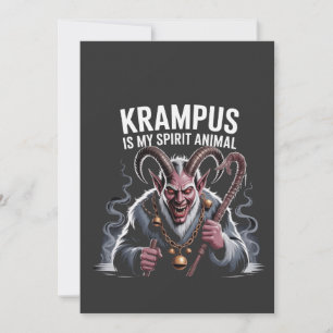 Krampus is mijn geest dier kerst grappig kaart