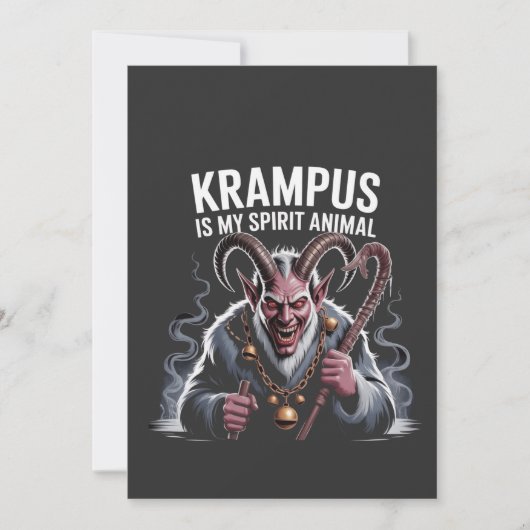 Krampus Is Mijn Geestdier Kerstmis Grappig Kaart (Voorkant)