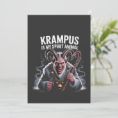 Krampus Is Mijn Geestdier Kerstmis Grappig Kaart (Staand voorkant)