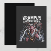 Krampus Is Mijn Geestdier Kerstmis Grappig Kaart (Voorkant / Achterkant)
