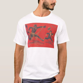 Krampus jaagt kind t-shirt