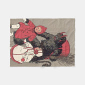 Krampus jaagt kinderen Schakelaar Fleece Deken (Voorkant (Horizontaal))