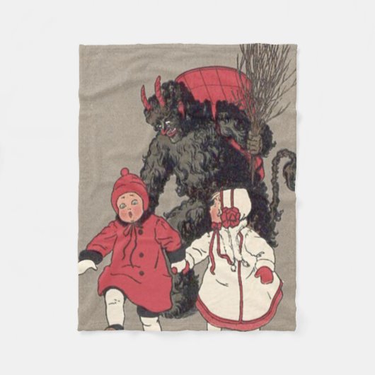 Krampus jaagt kinderen Schakelaar Fleece Deken (Voorkant)