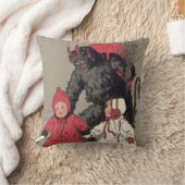 Krampus jaagt kinderen schakelaar kussen (Deken)