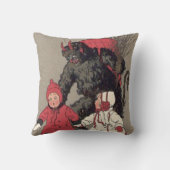 Krampus jaagt kinderen schakelaar kussen (Achterkant)