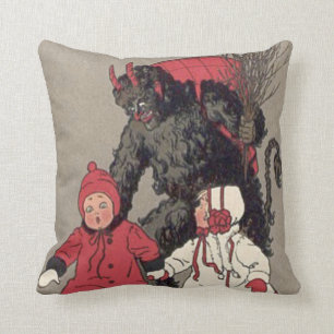Krampus jaagt kinderen schakelaar kussen