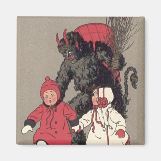 Krampus jaagt kinderen Switch Magneet (Voorkant)