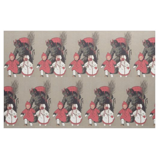 Krampus jaagt kinderen Switch Stof (Yard (91,4 cm))