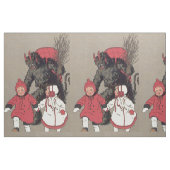 Krampus jaagt kinderen Switch Stof (Fat Quarter)