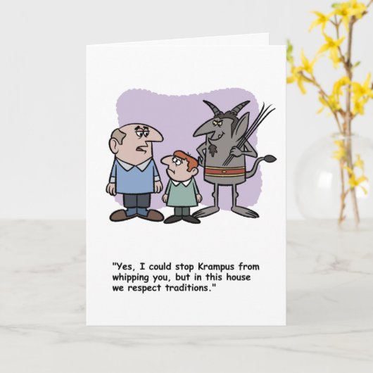 Krampus Kaart (Gele Bloem)