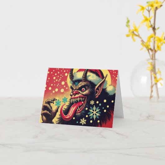 Krampus kaart (Gele Bloem)