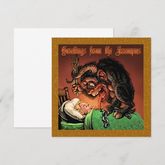 Krampus Kaart Notitiekaartje (Voorkant / Achterkant)