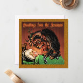 Krampus Kaart Notitiekaartje (Voorkant / Achterkant in situ)