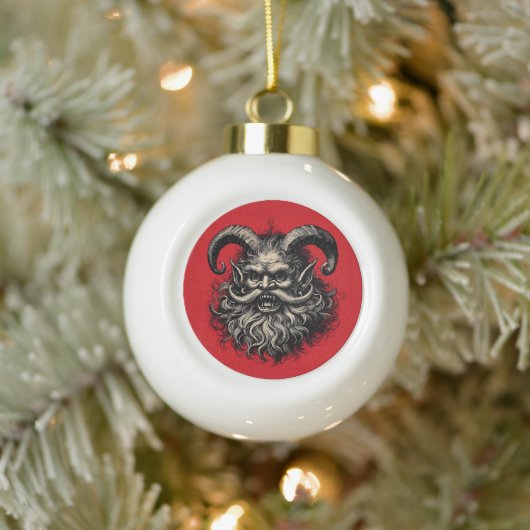 Krampus Keramische Bal Ornament (Boom)
