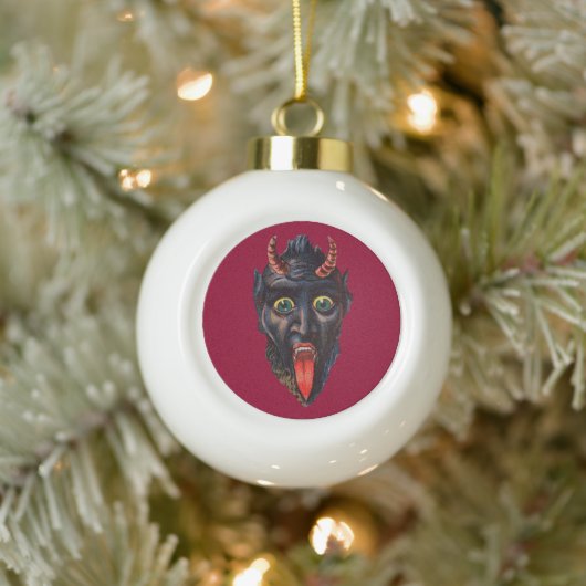Krampus keramische bal ornament (Boom)