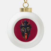 Krampus keramische bal ornament (Voorkant)