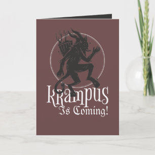 Krampus kerst-gevouwen vakantiekaart feestdagen kaart
