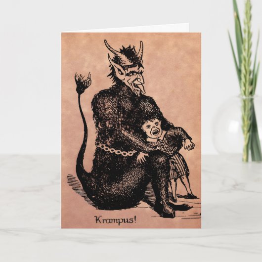 Krampus Kerst Kaart (Voorkant)
