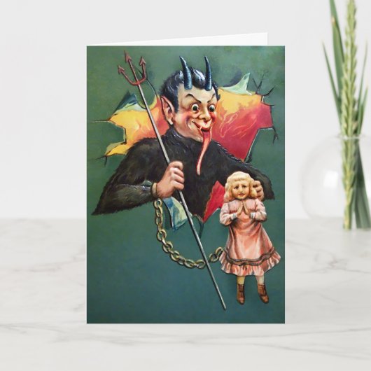 Krampus Kerst Kaart (Voorkant)