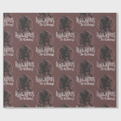 Krampus Kerstfeestdag Cadeaupapier (Vlak)