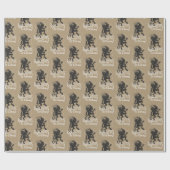 Krampus kerstfeestdag — Verpakkingspapier Cadeaupapier (Vlak)