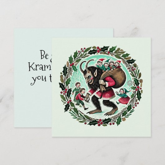 Krampus Kerstmis (Voorkant / Achterkant)