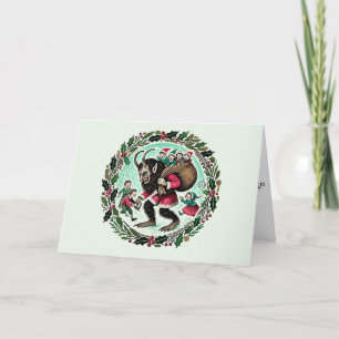Krampus Kerstmis Bedankkaart