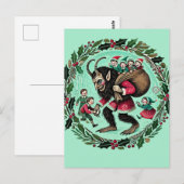 Krampus Kerstmis Briefkaart (Voorkant / Achterkant)