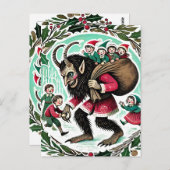 Krampus Kerstmis Briefkaart (Voorkant / Achterkant)