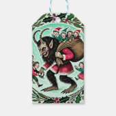 Krampus Kerstmis Cadeaulabel (Voorkant)