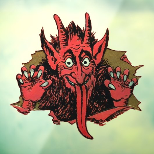 Krampus Kerstmis Cling Raamsticker (Vel 3)