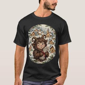 Krampus Kerstmis Donkere T-Shirt