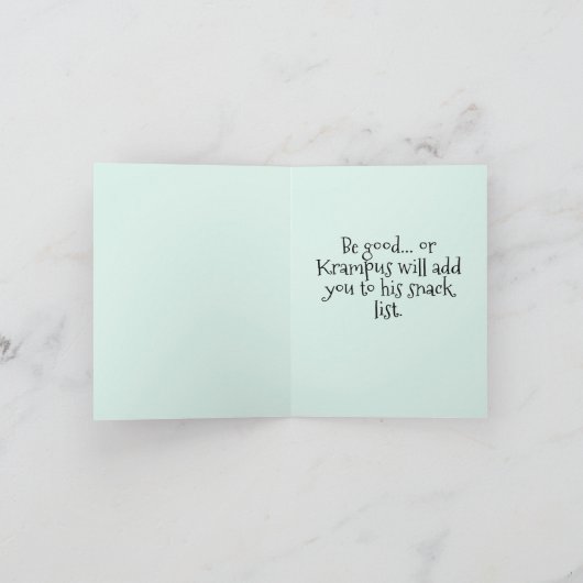 Krampus Kerstmis Feestdagen Kaart (Binnen)