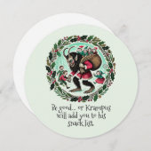 Krampus Kerstmis Feestdagenkaart (Voorkant / Achterkant)