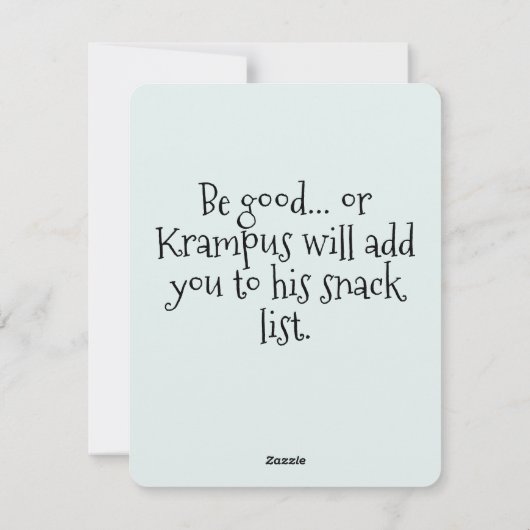 Krampus Kerstmis Feestdagenkaart (Achterkant)
