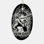 Krampus Kerstmis in Black Keramisch Ornament (Rechts)