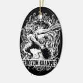 Krampus Kerstmis in Black Keramisch Ornament (Links)